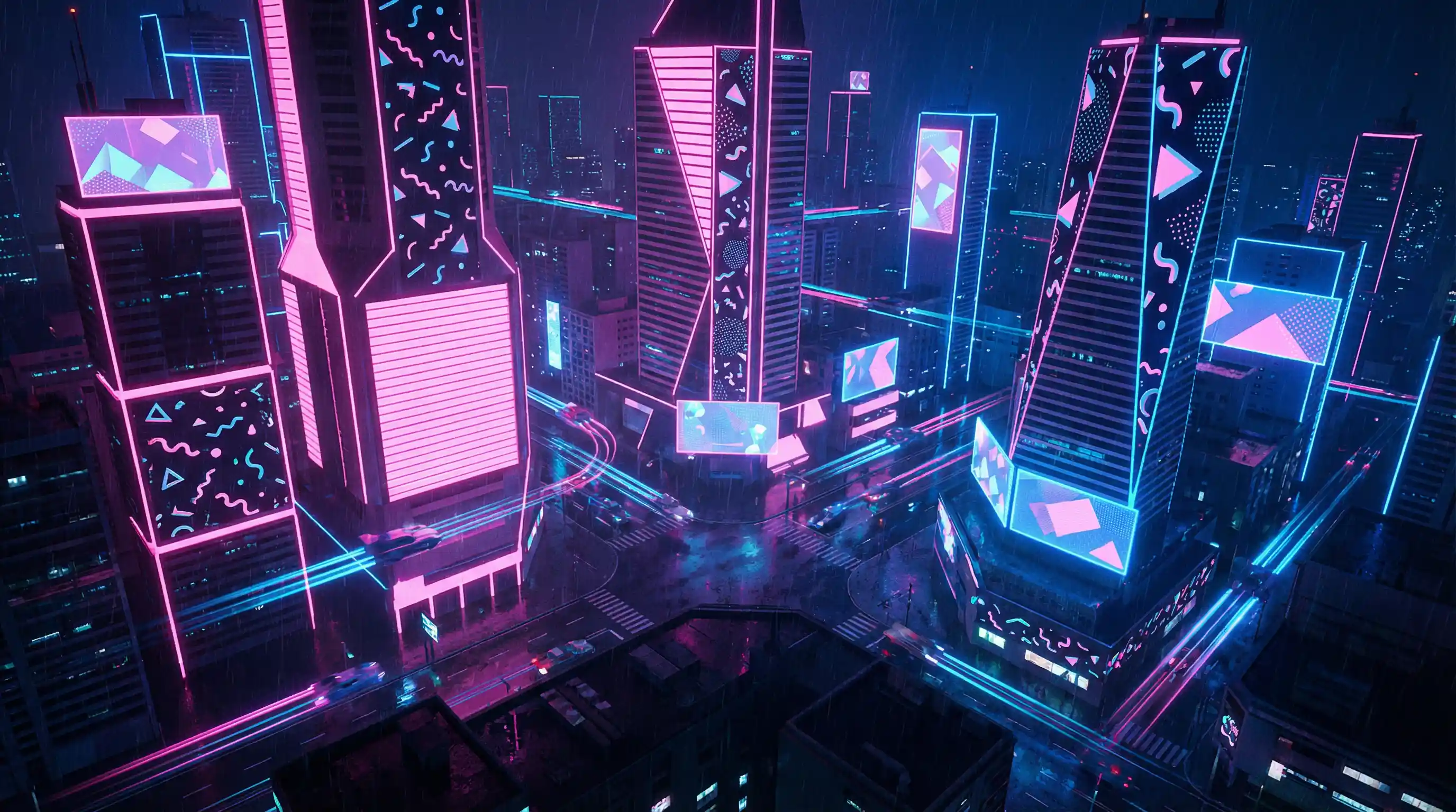 问鼎游戏 赛博不夜城全景夜景